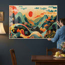 Yayoi Kusama Boho Mountain Landscape Large Wall Art, by MyGreatCanvas | Canvas Wall Art Prints | Photo Prints & Wall Decor