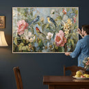 Vintage Birds and Flowers Wall Art Canvas Print, Botanical by MyGreatCanvas | Canvas Wall Art Prints | Photo Prints & Wall Decor