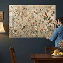 Vintage Birds and Flowers Wall Art Canvas Print, Botanical by MyGreatCanvas | Canvas Wall Art Prints | Photo Prints & Wall Decor