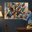 Geometric Abstract Wall Art Canvas Print, Orange Blue by MyGreatCanvas | Canvas Wall Art Prints | Photo Prints & Wall Decor