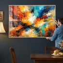 Lyrical Abstract Wall Art Canvas Print, Orange Blue Abstract by MyGreatCanvas | Canvas Wall Art Prints | Photo Prints & Wall Decor