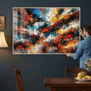 Lyrical Abstrac Wall Art Canvas Print, Orange Blue Abstract by MyGreatCanvas | Canvas Wall Art Prints | Photo Prints & Wall Decor