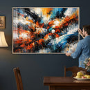Geometric Abstract Wall Art Canvas Print, Orange Blue by MyGreatCanvas | Canvas Wall Art Prints | Photo Prints & Wall Decor