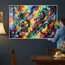Geometric Abstract Wall Art Canvas Print, Bold Color by MyGreatCanvas | Canvas Wall Art Prints | Photo Prints & Wall Decor
