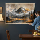 Mountain Lake Canvas Wall Art — Rustic Forest Landscape by MyGreatCanvas | Canvas Wall Art Prints | Photo Prints & Wall Decor
