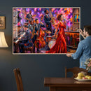 Jazz Band Canvas Wall Art — Jazz Club Singer Saxophone Print by MyGreatCanvas | Canvas Wall Art Prints | Photo Prints & Wall Decor
