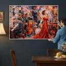Jazz Band Canvas Wall Art — Jazz Club Singer Saxophone Print by MyGreatCanvas | Canvas Wall Art Prints | Photo Prints & Wall Decor