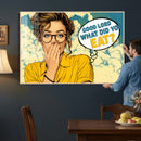 Pop Art Print Bathroom Sign Wall Art Canvas Print — Funny by MyGreatCanvas | Canvas Wall Art Prints | Photo Prints & Wall Decor
