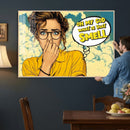 Pop Art Print Bathroom Sign Wall Art Canvas Print — Funny by MyGreatCanvas | Canvas Wall Art Prints | Photo Prints & Wall Decor
