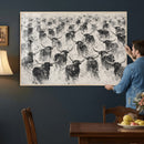 Texas Longhorn Drawing Canvas Wall Art, Western Cattle by MyGreatCanvas | Canvas Wall Art Prints | Photo Prints & Wall Decor