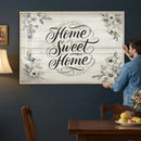 Home Sweet Home Wall Art Canvas Print, Floral Farmhouse by MyGreatCanvas | Canvas Wall Art Prints | Photo Prints & Wall Decor