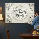 Home Sweet Home Wall Art Canvas Print, Floral Farmhouse by MyGreatCanvas | Canvas Wall Art Prints | Photo Prints & Wall Decor