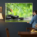 Bamboo Water Flow Black Stone Canvas | Zen Spa Nature by MyGreatCanvas | Canvas Wall Art Prints | Photo Prints & Wall Decor