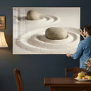 Zen Garden Stone Sand Canvas | Japanese Rock Garden Wall Art by MyGreatCanvas | Canvas Wall Art Prints | Photo Prints & Wall Decor