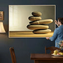 Zen Stone Wall Art Canvas Print, Balanced Rock Stack Framed by MyGreatCanvas | Canvas Wall Art Prints | Photo Prints & Wall Decor