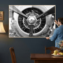 Vintage Propeller Plane Wall Art Canvas Print, Black and by MyGreatCanvas | Canvas Wall Art Prints | Photo Prints & Wall Decor
