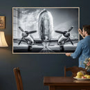 Propeller Plane Wall Art Canvas Print, Black and White by MyGreatCanvas | Canvas Wall Art Prints | Photo Prints & Wall Decor