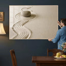 Zen Garden Stone Sand Canvas | Japanese Rock Garden Wall Art by MyGreatCanvas | Canvas Wall Art Prints | Photo Prints & Wall Decor