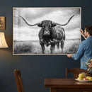 Texas Longhorn Canvas Wall Art Western Bull Desert Moody by MyGreatCanvas | Canvas Wall Art Prints | Photo Prints & Wall Decor
