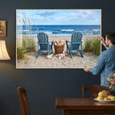 Large Beach Canvas Wall Art Coastal Adirondack Chairs Ocean by MyGreatCanvas | Canvas Wall Art Prints | Photo Prints & Wall Decor