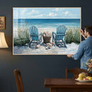 Beach Canvas Wall Art Coastal Adirondack Chairs Ocean by MyGreatCanvas | Canvas Wall Art Prints | Photo Prints & Wall Decor