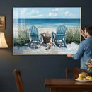 Beach Canvas Wall Art Coastal Adirondack Chairs Ocean by MyGreatCanvas | Canvas Wall Art Prints | Photo Prints & Wall Decor