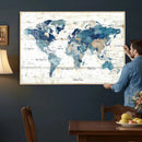 Watercolor World Map Canvas Wall Art Print – Abstract by MyGreatCanvas | Canvas Wall Art Prints | Photo Prints & Wall Decor