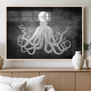 Black White Octopus Wall Art Canvas Print by MyGreatCanvas | Canvas Wall Art Prints | Photo Prints & Wall Decor