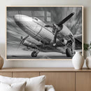 Vintage Airplane on Runway Canvas Print by MyGreatCanvas | Canvas Wall Art Prints | Photo Prints & Wall Decor