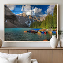 Moraine Lake 3-Panel Wall Art, Majestic Mountain and Lake by MyGreatCanvas | Canvas Wall Art Prints | Photo Prints & Wall Decor