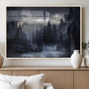 Night Landscape and Trees Wall Art Canvas Print