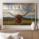 Texas Longhorn Canvas Wall Art – Majestic Triptych Animal by MyGreatCanvas | Canvas Wall Art Prints | Photo Prints & Wall Decor