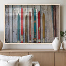 Vintage Wooden Weathered Ski's in Front of an Old Barn Wall by MyGreatCanvas | Canvas Wall Art Prints | Photo Prints & Wall Decor