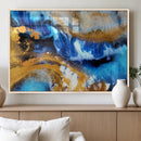 Blue Orange Marble Fluid Effect Canvas Wall Art Print by MyGreatCanvas | Canvas Wall Art Prints | Photo Prints & Wall Decor