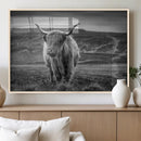 Fluffy Cattle Wall Art Print, Highland Cow Canvas, Framed by MyGreatCanvas | Canvas Wall Art Prints | Photo Prints & Wall Decor