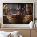 Wine and Barrels Wall Art Canvas Print by MyGreatCanvas | Canvas Wall Art Prints | Photo Prints & Wall Decor