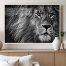 Black and White Lion Canvas Wall Art Print – Wildlife by MyGreatCanvas | Canvas Wall Art Prints | Photo Prints & Wall Decor