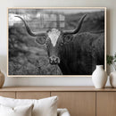 Western Home Wall Art Canvas Print, Framed Texas Longhorn by MyGreatCanvas | Canvas Wall Art Prints | Photo Prints & Wall Decor