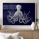 Blue Octopus Wall Art Canvas Print by MyGreatCanvas | Canvas Wall Art Prints | Photo Prints & Wall Decor