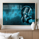 Music and Microphone Wall Art Canvas Print by MyGreatCanvas | Canvas Wall Art Prints | Photo Prints & Wall Decor