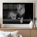 Lion Family Wall Art Canvas Print – Framed Majestic Wildlife by MyGreatCanvas | Canvas Wall Art Prints | Photo Prints & Wall Decor