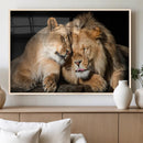Lion and Lioness Wall Art Canvas Print – Framed African by MyGreatCanvas | Canvas Wall Art Prints | Photo Prints & Wall Decor