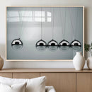 Newton's Cradle Wall Art Canvas Print, Framed Newton Cradle