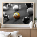 Wall Art Pool Table and Balls Canvas Print by MyGreatCanvas | Canvas Wall Art Prints | Photo Prints & Wall Decor
