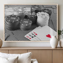 Poker Game Cards Wall Art Canvas, Multi Panel Wall Art