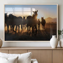 Horse Herd Wall Art Animal Canvas Print