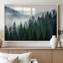 Captivating Misty Forest Wall Art Premium Canvas Print,