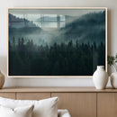 Captivating Misty Forest Wall Art Premium Canvas Print,