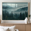 Captivating Misty Foggy Forest Wall Art Premium Canvas Print