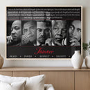 Thinker Quintet Canvas Wall Art – Martin, Obama, Malcolm X,